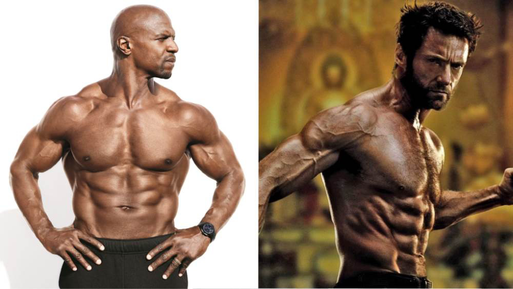 Terry Crews and Hugh Jackman